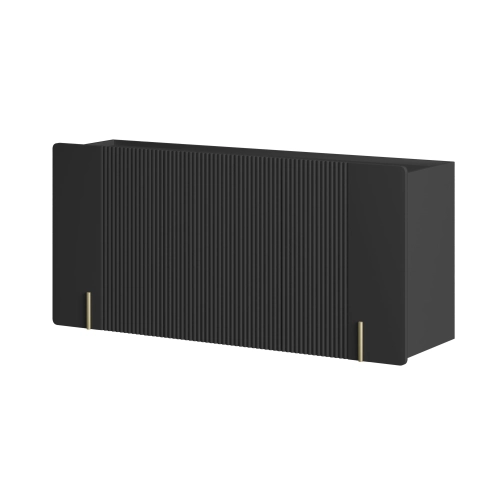 Komoda Malmi 150 cm wisząca - czarny mat / złoty